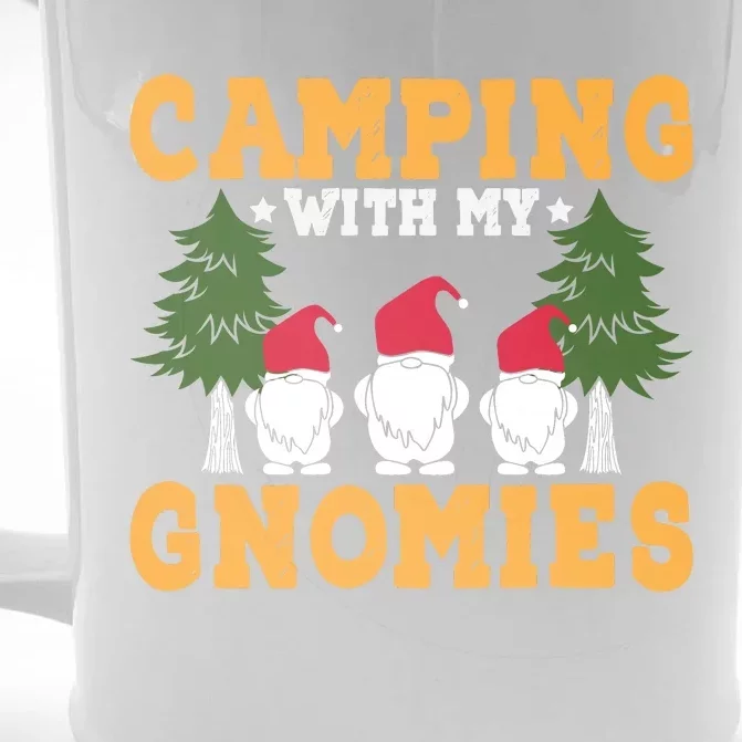 Camping With My Gnomies T Front & Back Beer Stein