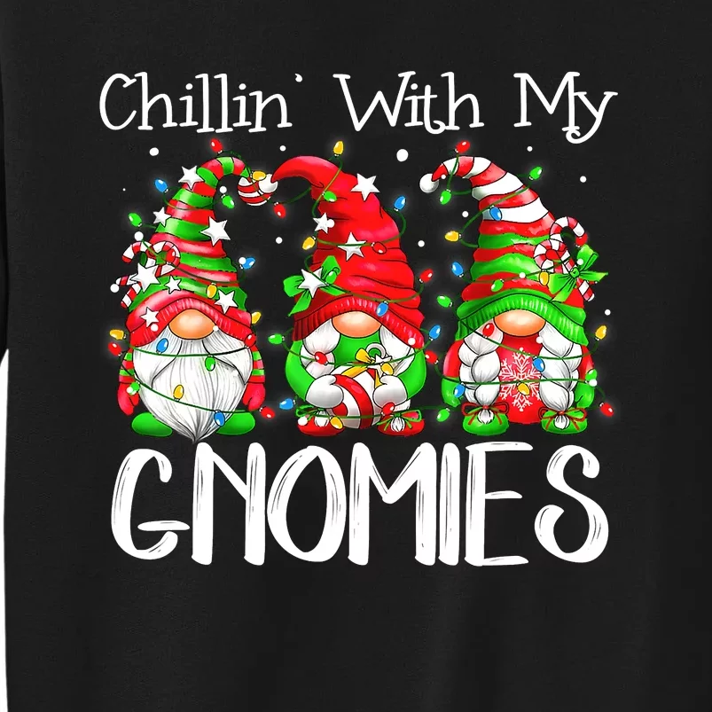 Chillin With My Gnomies Funny Gnome Christmas Pamajas Family Sweatshirt