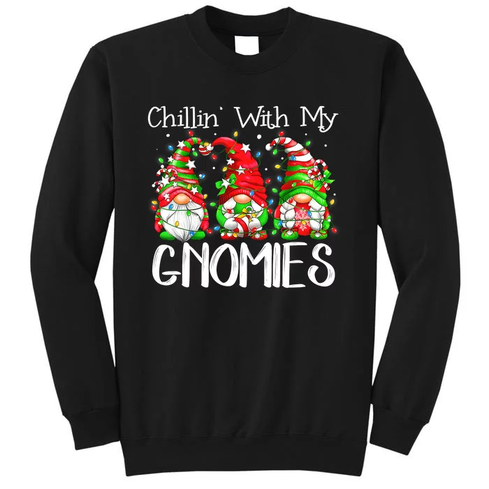 Chillin With My Gnomies Funny Gnome Christmas Pamajas Family Sweatshirt