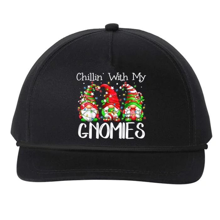 Chillin With My Gnomies Funny Gnome Christmas Pamajas Family Snapback Five-Panel Rope Hat