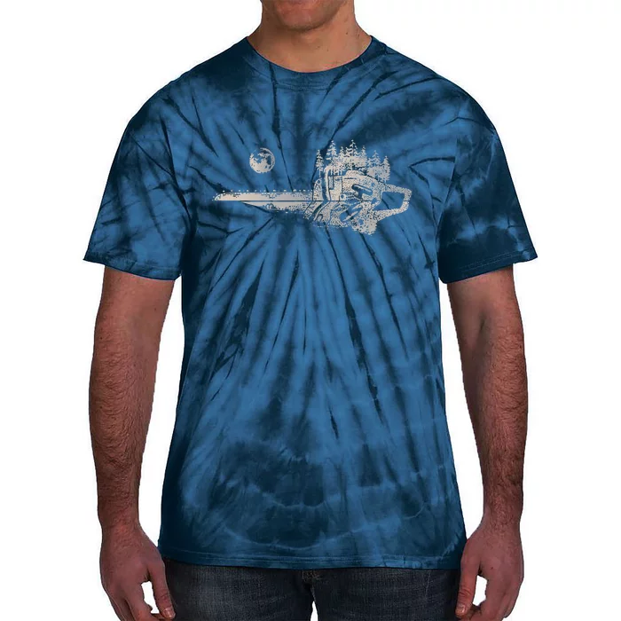 Chainsaw Woodworker Men Lumberjack Arborist Chainsaw Tie-Dye T-Shirt