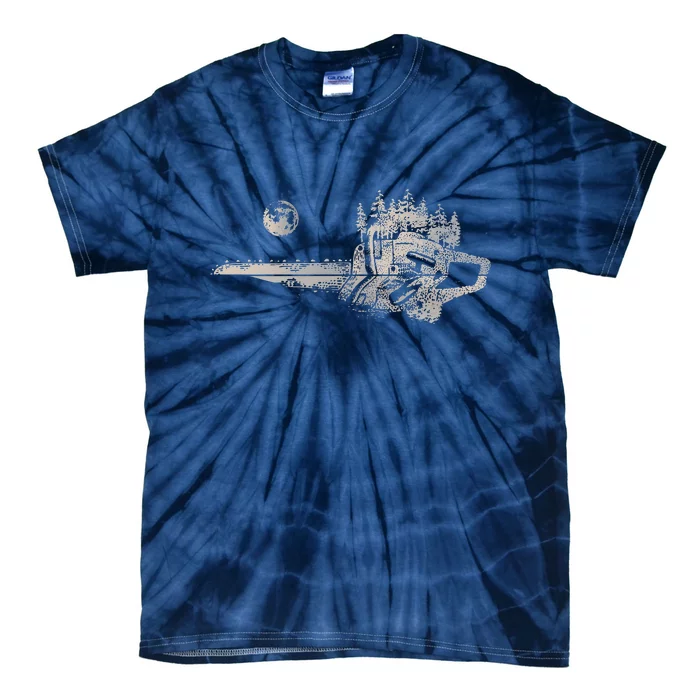 Chainsaw Woodworker Men Lumberjack Arborist Chainsaw Tie-Dye T-Shirt