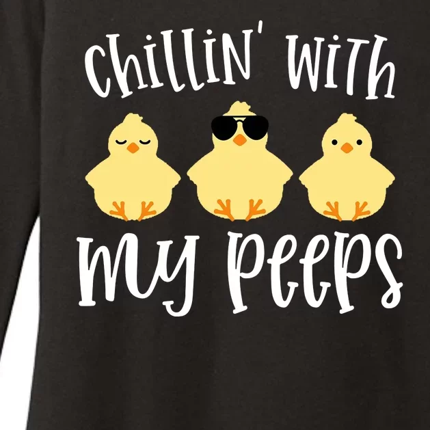 Chillin With My Peeps Cute Womens CVC Long Sleeve Shirt