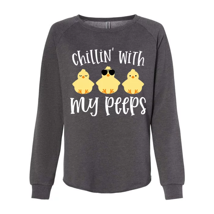 Chillin With My Peeps Cute Womens California Wash Sweatshirt