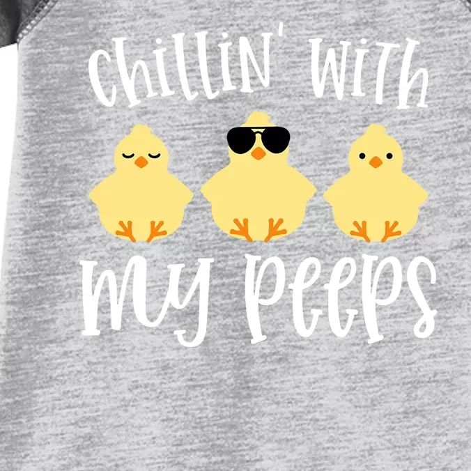 Chillin With My Peeps Cute Infant Baby Jersey Bodysuit