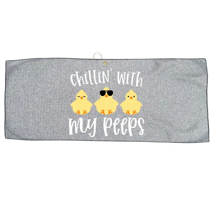 Chillin With My Peeps Cute Large Microfiber Waffle Golf Towel