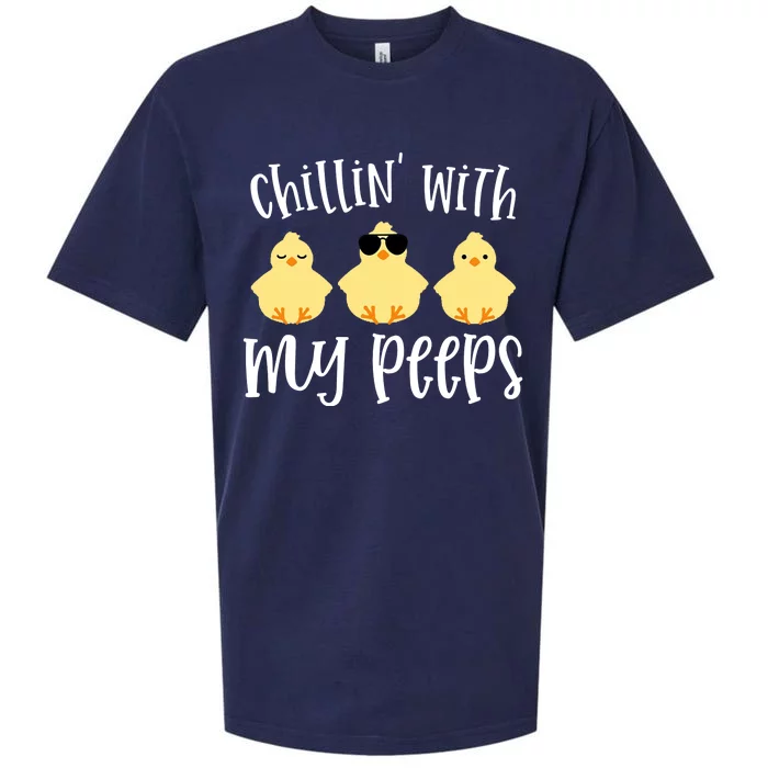 Chillin With My Peeps Cute Sueded Cloud Jersey T-Shirt