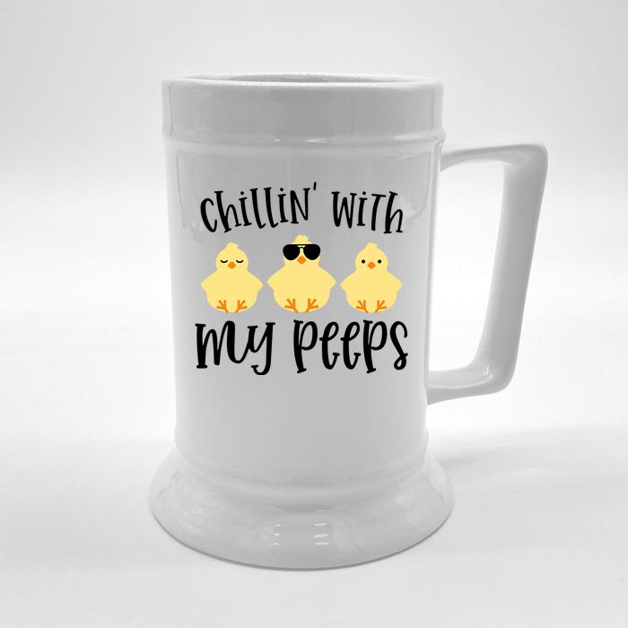 Chillin With My Peeps Cute Front & Back Beer Stein