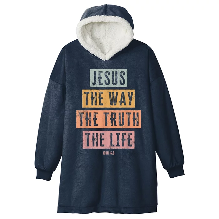 Christian Women Men Jesus The Way Truth Life Hooded Wearable Blanket