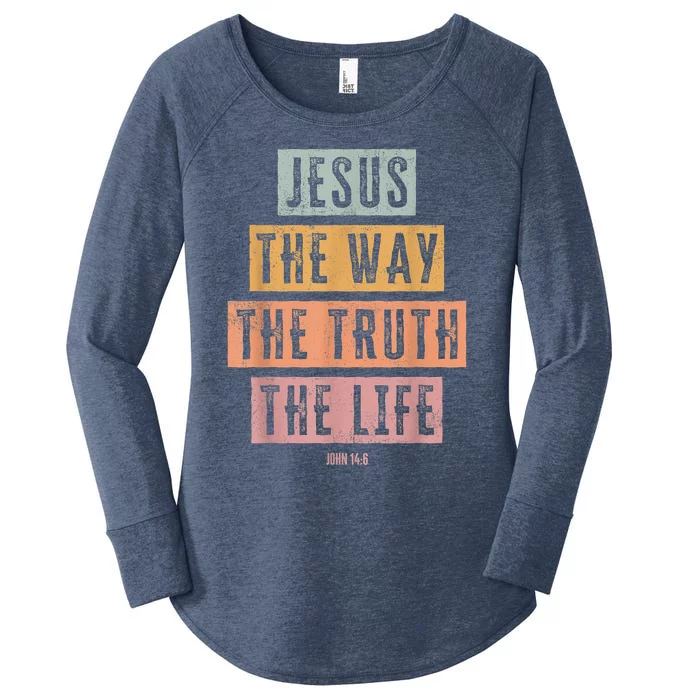 Christian Women Men Jesus The Way Truth Life Women's Perfect Tri Tunic Long Sleeve Shirt