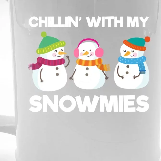 Chillin' With My Snowmies Gift Front & Back Beer Stein