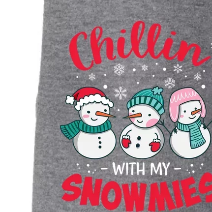 Chillin With My Snowmie Christmas Snow Teacher Snow Crew Neck Gift Gift Doggie 3-End Fleece Hoodie