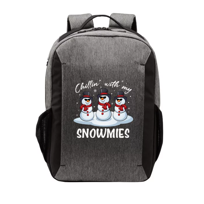 Chillin With My Snowmies Teacher Christmas Snowman Pajamas Vector Backpack