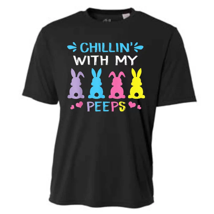 Chillin' With My Peep Happy Easter Day Cooling Performance Crew T-Shirt