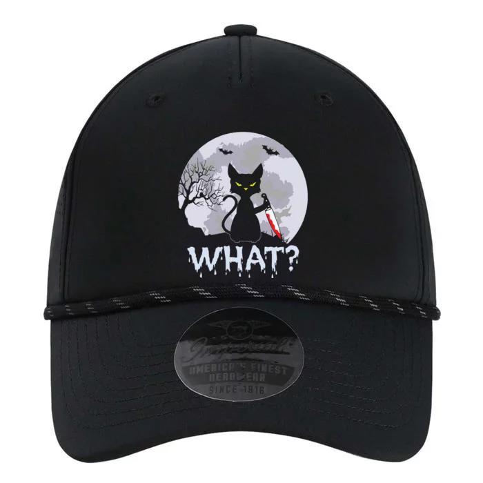 CAT WHAT Murderous Black Cat With Knife Halloween Costume Performance The Dyno Cap