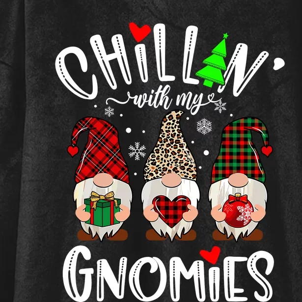 Chillin With My Gnomies Christmas Gnome Family Matching Xmas Hooded Wearable Blanket