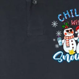 Chillin With My Snowmies Santa Snowman Gift Ugly Christmas Softstyle Adult Sport Polo