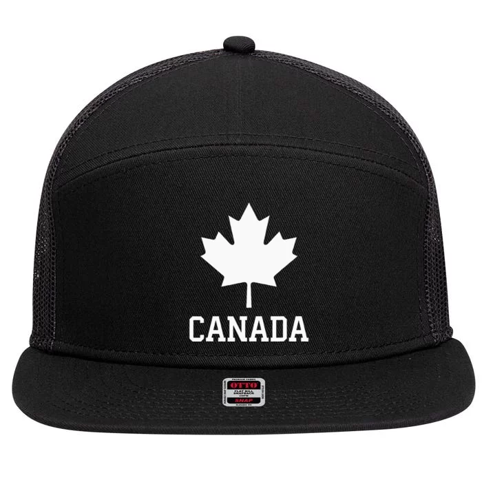 Canada Women Men Kids Canadian Maple Flag Canada Day 7 Panel Mesh Trucker Snapback Hat