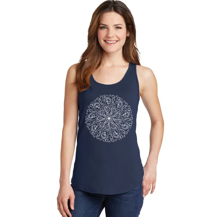 Curse Word Mandala Graphic Ladies Essential Tank