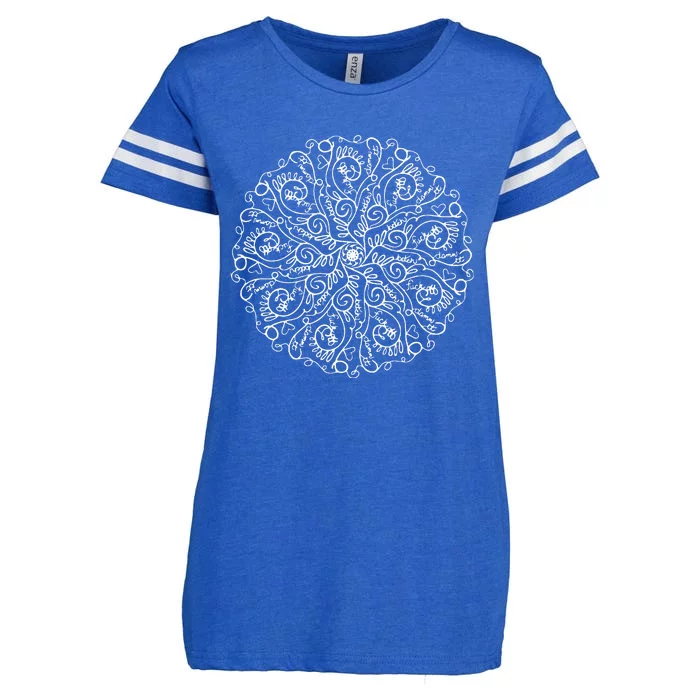 Curse Word Mandala Graphic Enza Ladies Jersey Football T-Shirt