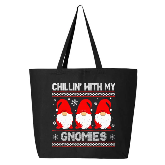 Chillin With My Gnomies Matching Family Christmas Gnome 25L Jumbo Tote