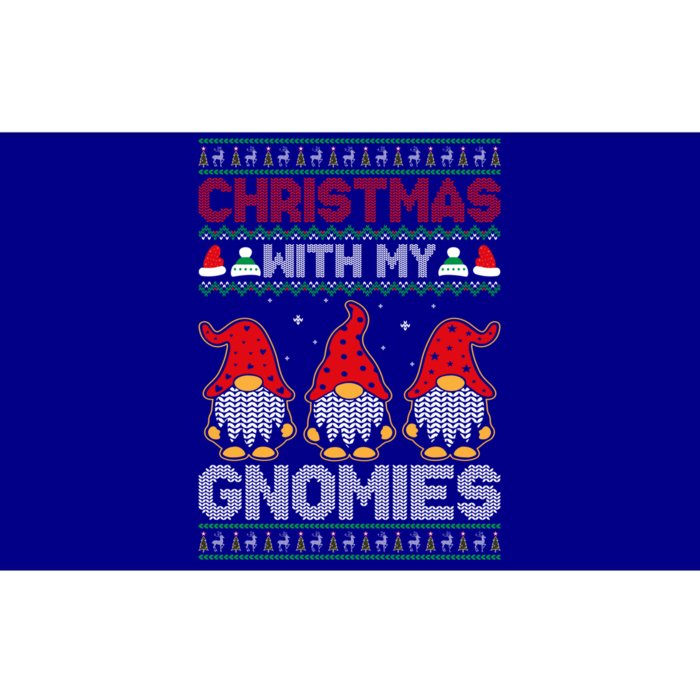 Christmas With My Gnomies Gift Bumper Sticker