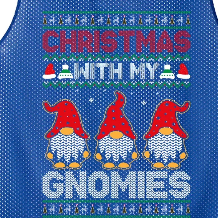 Christmas With My Gnomies Gift Mesh Reversible Basketball Jersey Tank