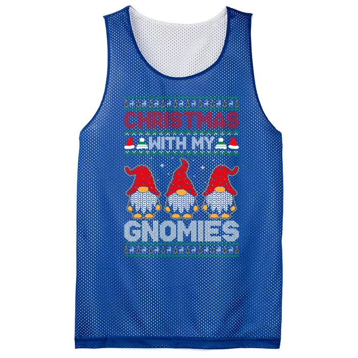 Christmas With My Gnomies Gift Mesh Reversible Basketball Jersey Tank