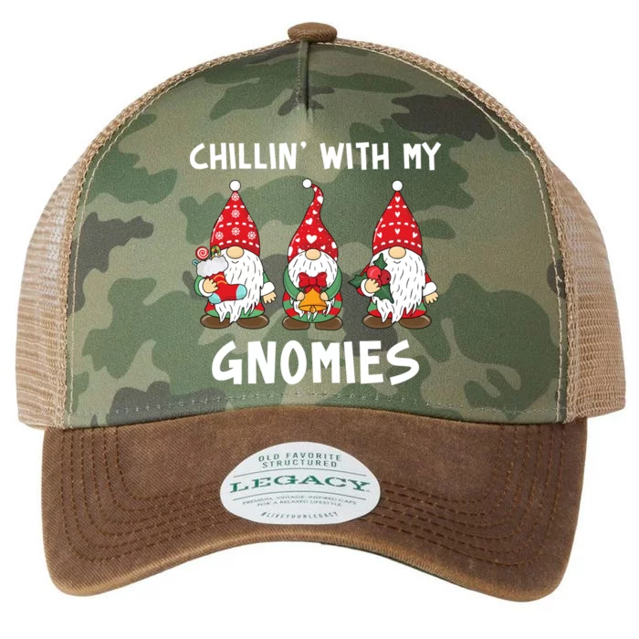 Chillin With My Gnomies Christmas Holiday Legacy Tie Dye Trucker Hat