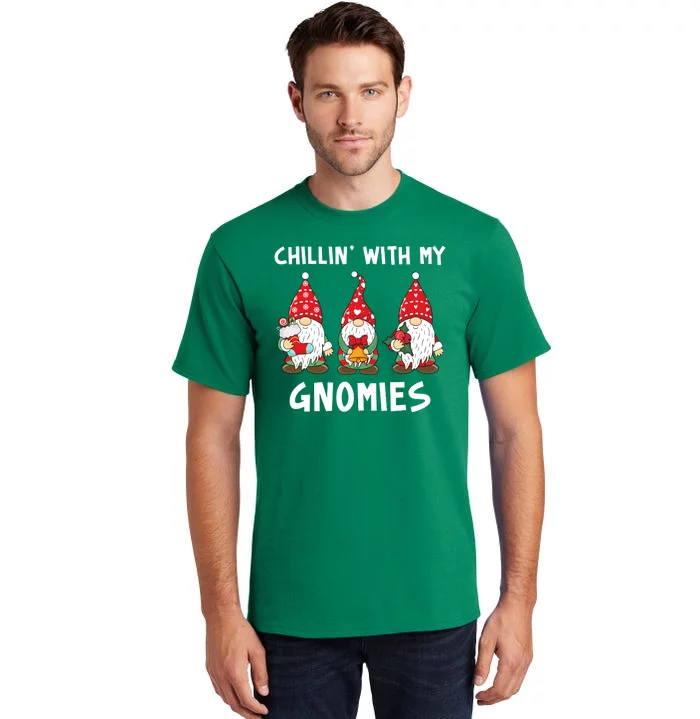 Chillin With My Gnomies Christmas Holiday Tall T-Shirt