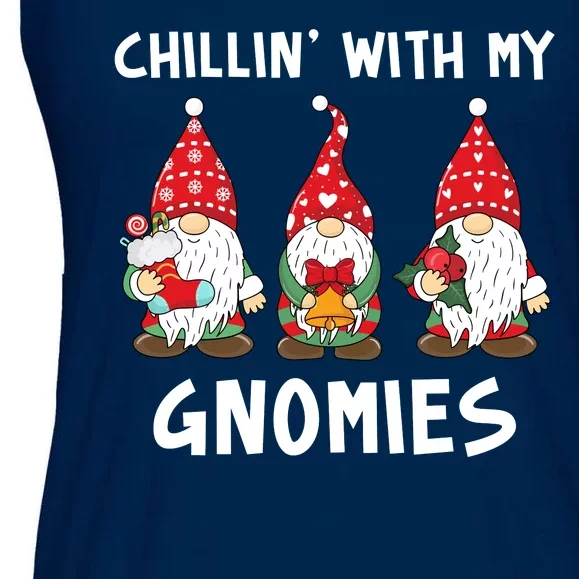 Chillin With My Gnomies Christmas Holiday Ladies Essential Flowy Tank