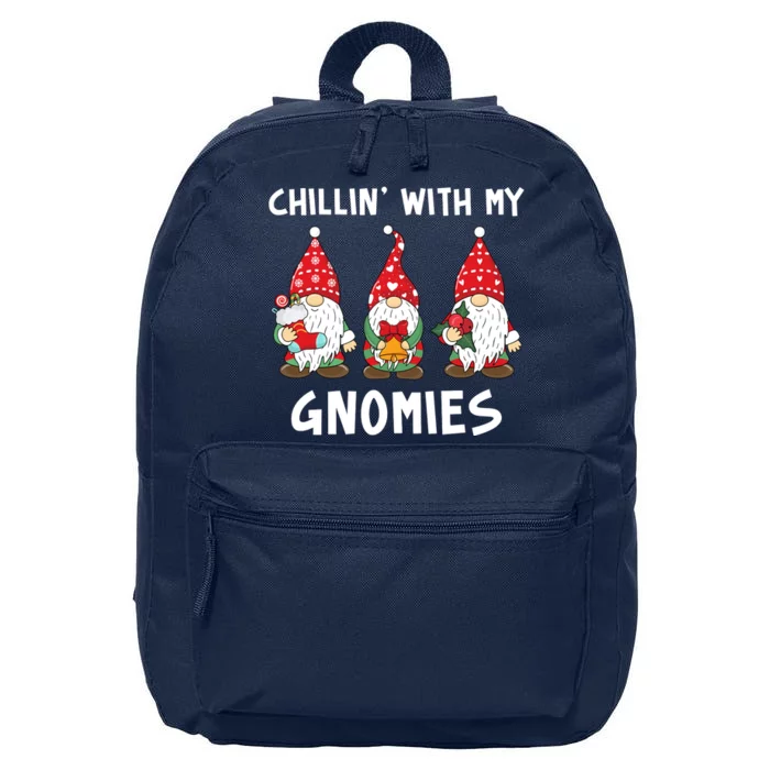 Chillin With My Gnomies Christmas Holiday 16 in Basic Backpack