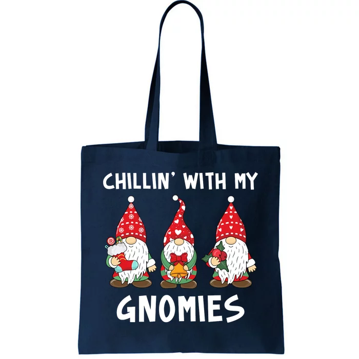 Chillin With My Gnomies Christmas Holiday Tote Bag