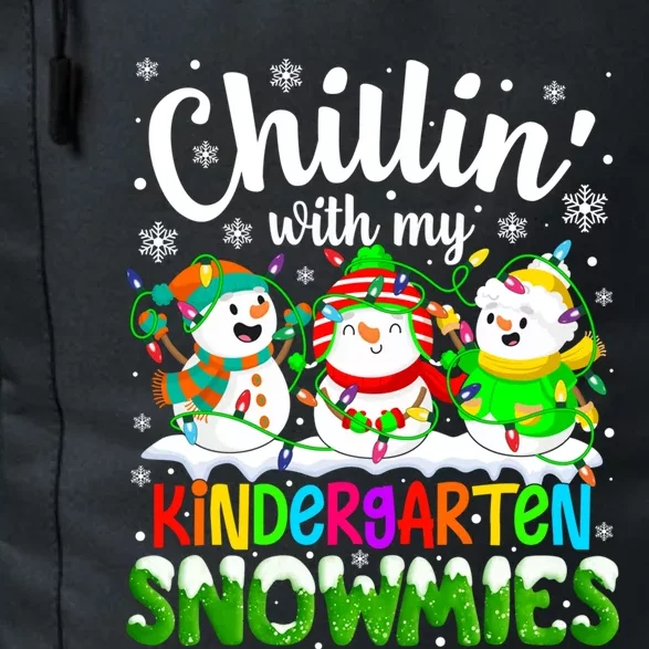 Chillin With My Kindergarten Snowmies Kindergarten Teacher Gift Daily Commute Backpack