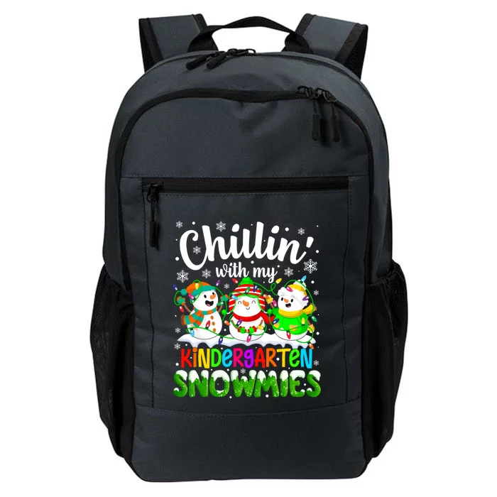 Chillin With My Kindergarten Snowmies Kindergarten Teacher Gift Daily Commute Backpack