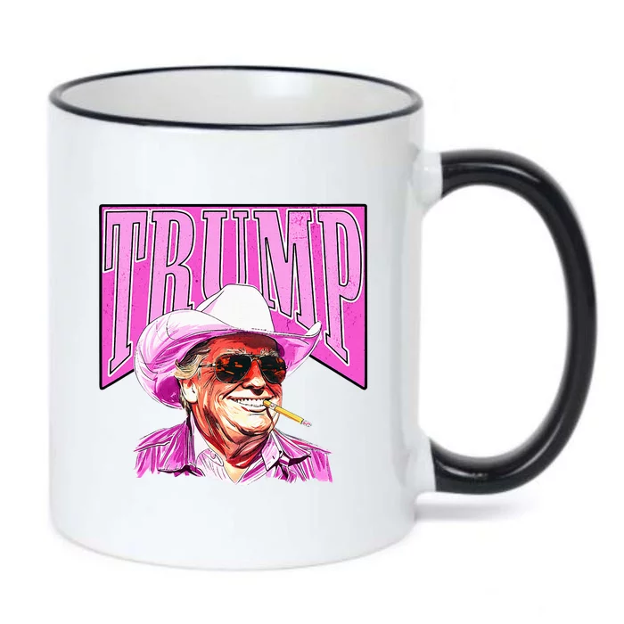 Cowboy Western Make America Great Pink Black Color Changing Mug