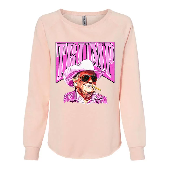 Cowboy Western Make America Great Pink Womens California Wash Sweatshirt