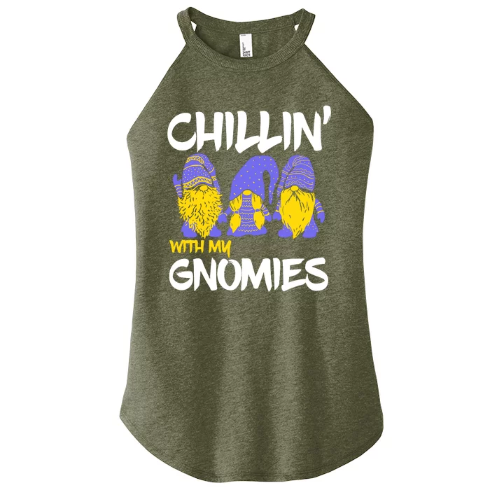 Chillin With My Gnomies Women’s Perfect Tri Rocker Tank