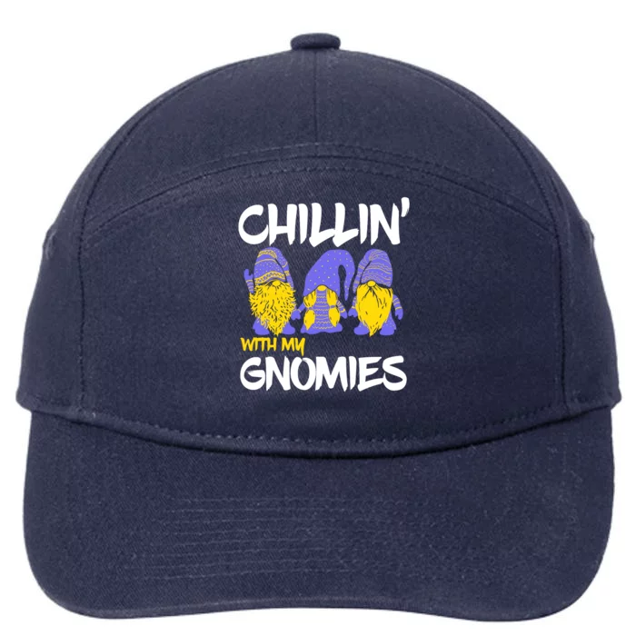 Chillin With My Gnomies 7-Panel Snapback Hat