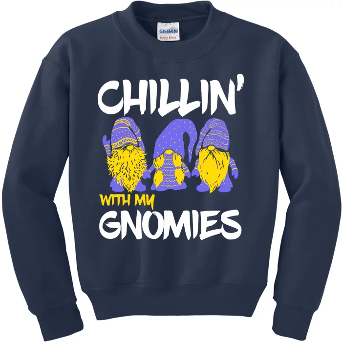 Chillin With My Gnomies Kids Sweatshirt