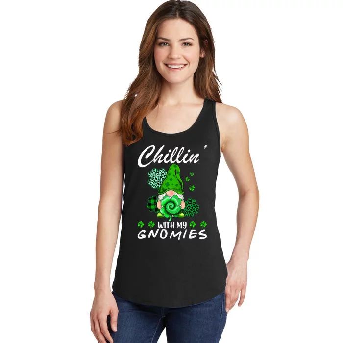 Chilling With My Gnomies St Patrick's Day Gnome Lovers Ladies Essential Tank