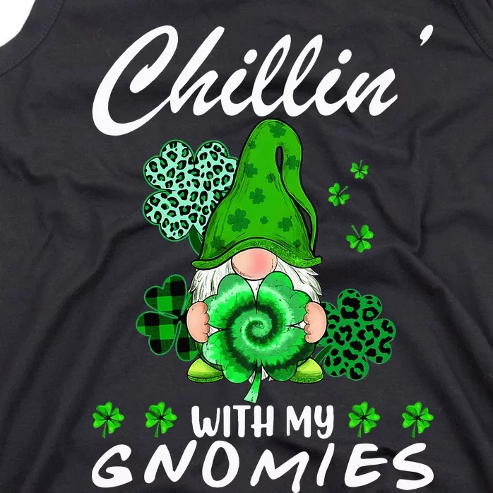 Chilling With My Gnomies St Patrick's Day Gnome Lovers Tank Top