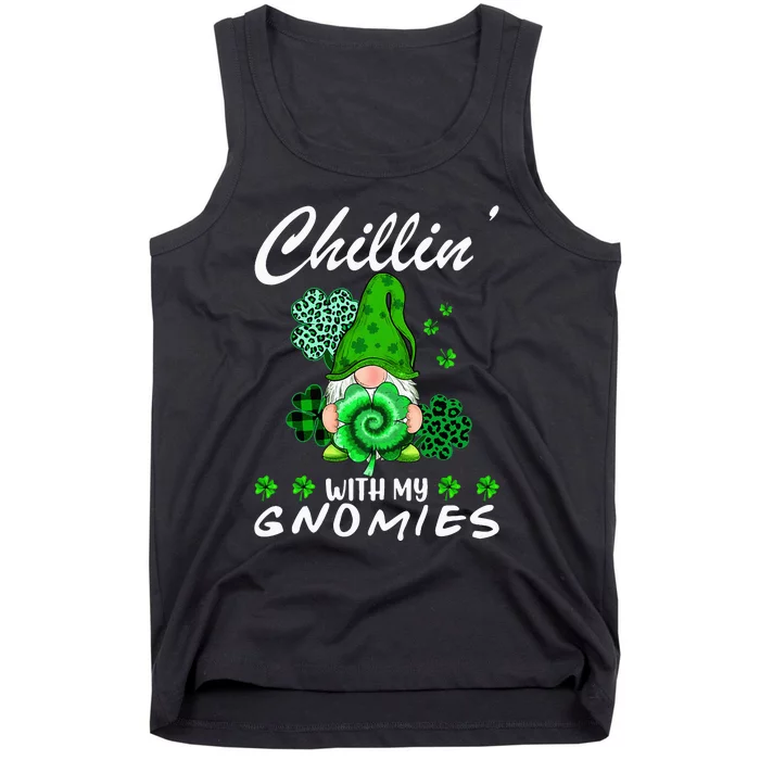 Chilling With My Gnomies St Patrick's Day Gnome Lovers Tank Top