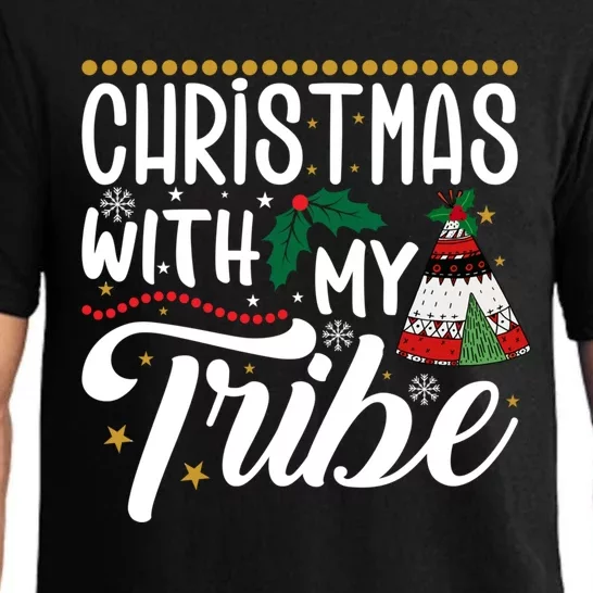 Christmas With My Tribe Red Plaid Family Matching Outfit Gift Pajama Set