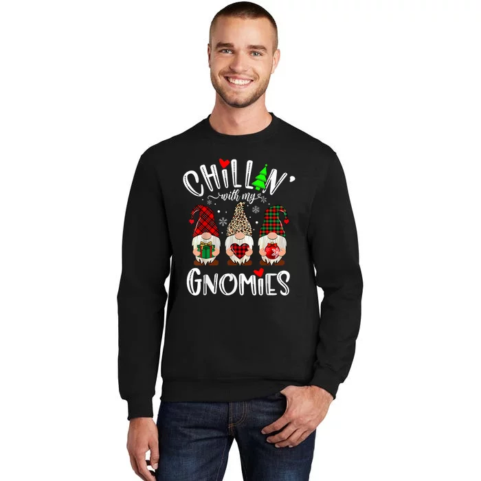 Chillin With My Gnomies Christmas Gnome Family Matching Xmas Sweatshirt