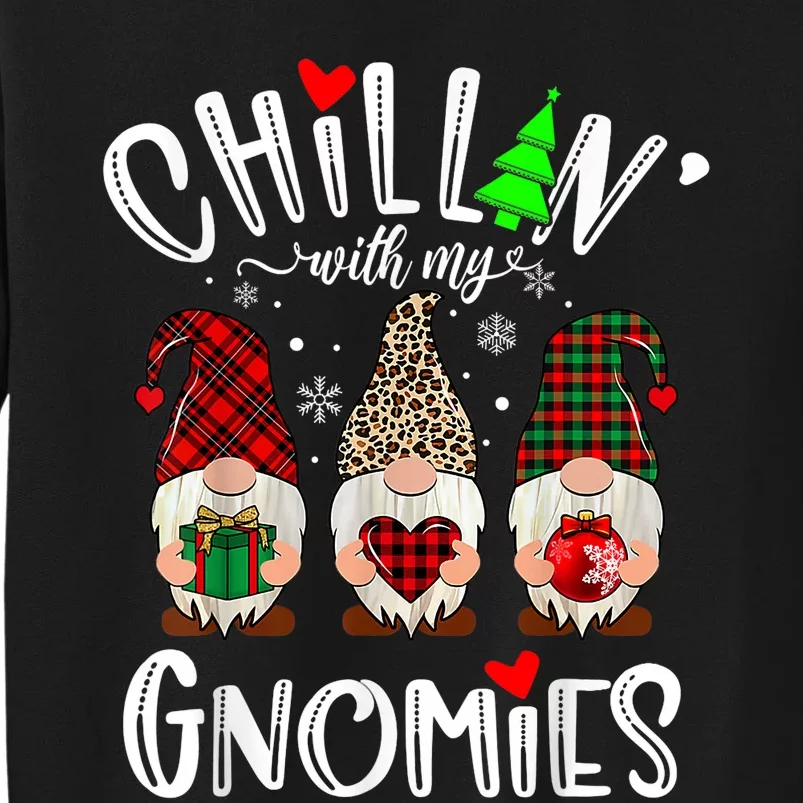 Chillin With My Gnomies Christmas Gnome Family Matching Xmas Sweatshirt