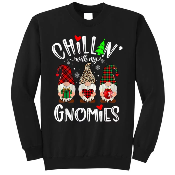 Chillin With My Gnomies Christmas Gnome Family Matching Xmas Sweatshirt