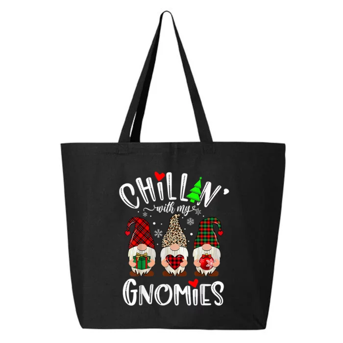 Chillin With My Gnomies Christmas Gnome Family Matching Xmas 25L Jumbo Tote