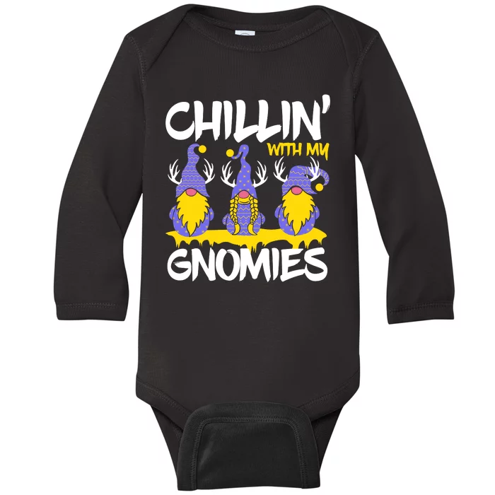 Chillin With My Gnomies Baby Long Sleeve Bodysuit