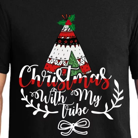 Christmas With My Tribe Red Plaid Family Matching Outfit Meaningful Gift Pajama Set